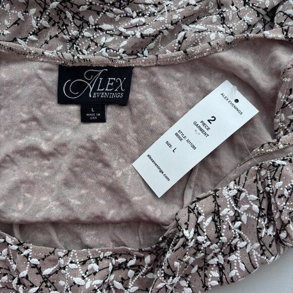 Alex Evenings Women's Printed Formal Sleeveless Top with Glitter NWT - Picture 7 of 7